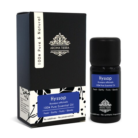 Aroma Tierra - Hyssop Essential Oil - Aroma Tierra - 100% Pure &amp; Natural - 10Ml