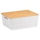 Storage Basket 12L With Bamboo Lid