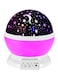 Generic Star Moon Sky Rotation Night Light Pink/White/Black 13X13X14.5cm