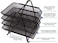 Generic Hi-Range A4 Metal Tray Office Desk Organiser Paper Office Mesh Document Basket File Paper Tray Letter Organiser Holder Desktop Accessories-4 Tires