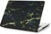 Ntech Macbook Air 13"" 13.3"" Inch Yellow Line Black Marble Printed Painting Hard Case Cover [Nt-105]