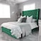 In House Burgas Velvet Bed Frame - Single - 200x100 cm - Dark Green
