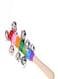 Generic Wooden Rainbow Musical Instrument Handle Jingle Bell Rattle Shaker Stick Toys