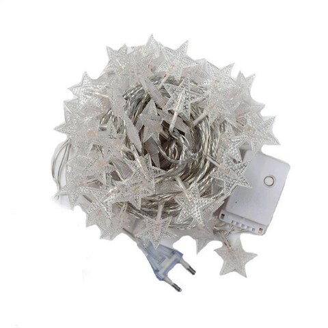 6M 30pcs Star LED String Light, Decorative Light for Indoor, Pink Color.