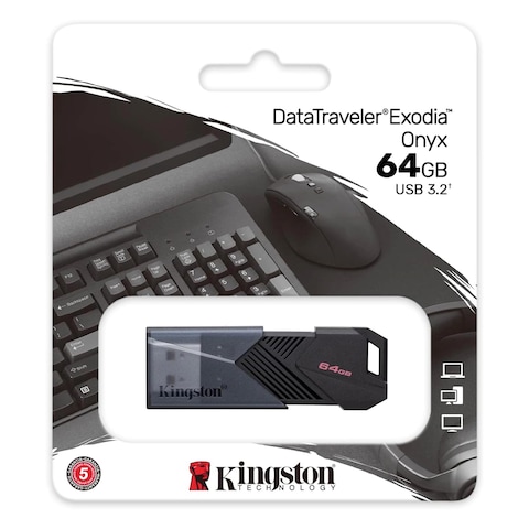 Kingston 64GB DataTraveler Exodia Onyx USB 3.2 Flash Drive