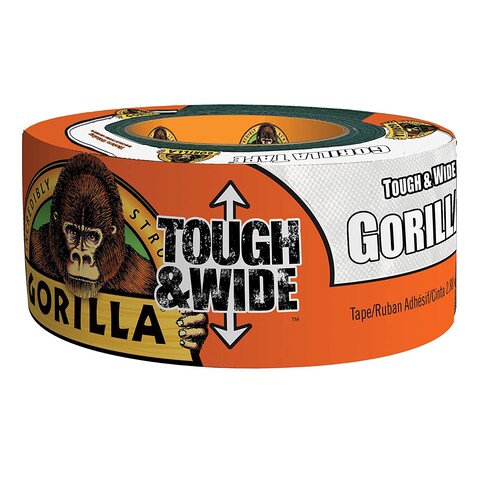Gorilla Tough &amp; Wide Duct Tape, 2.88&quot; x 25 yd, White, (Pack of 1)