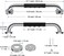 Generic 16 Inch Anti-Slip Shower Grab Bars w/Rubber Grip - 1" Diameter, Chrome SUS304 Stainless Steel Bathroom Grab Bar Handle, Safety Balance Handrail For Wall, Handicap Elderly Assist Bath Handle