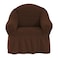 Fabienne Turkish Stretchable Sofa Cover One Seater Brown Free Size