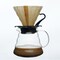 liying 2pces glass coffee drip filter pot clear set 700ml