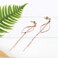 Aiwanto Beautiful Earring Pair for Party Office Hanging Earring(Rose Gold)