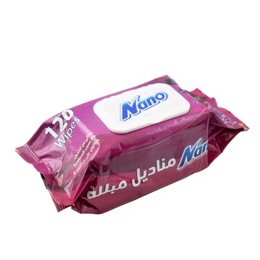 نانو مناديل مبللة برائحة اللافندر 120 منديل
