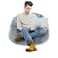In House Kempes Fur Bean Bag Chair - Medium - Light Turquoise