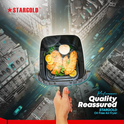 STARGOLD Air Fryer 7.0-Liter Oil-Free Air Fryer FOR Healthy Cooking Everyday 1800W Rapid Air Technology Hot Air Circulation Temperature Control Timer Function Power Indicator