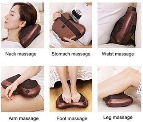 Bestoria Neck Massage Pillow And Shoulders, Adomen, Legs And Back Massager Relaxation By 8 Head With Magnet Massage Pillow Vibrator Electric With Heating Kneading Therapy