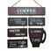 Welocme To The Coffee House Wooden Signboard Wall Hanging Black Color