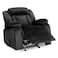 In House Velvet Classic Recliner Chair - Black - NZ50