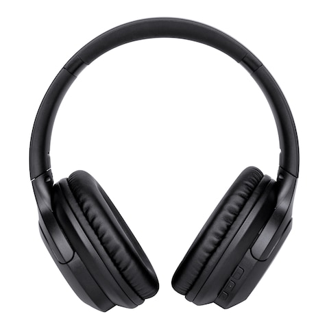 Moodix ANC Bluetooth On-Ear Headphones, Active Noise Cancelling Wireless Headphones Android and iPhone Compatible, Over-Ear Loud Headphones with Deep Bass, Black