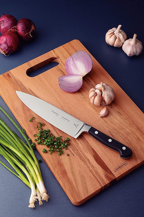 Tramontina Since 1911, Made In Brazil Century 6 Inches Chef Knife With Stainless Steel Blade And Black Polycarbonate Handle