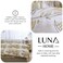 Luna Home King Size 6 pieces, duvet cover set, golden leaf design.