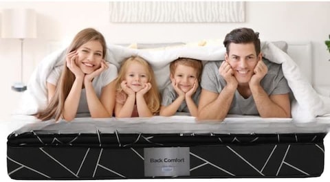 Galaxy Design Back Comfort Pocket Spring Mattress Pillow Top Mattress Black Color Size (L x W x H) 200 x 120 x 30cm Model-GDF1220-5 Year Warranty.