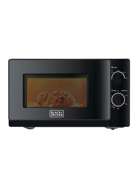 Black &amp; Decker 20 Liter Microwave Oven With Defrost Function, Black - Mz2020-B5