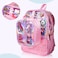 Eazy Kids - 17" School Bag Lunch Bag Pencil Case Set of 3 Girl Things - Pink
