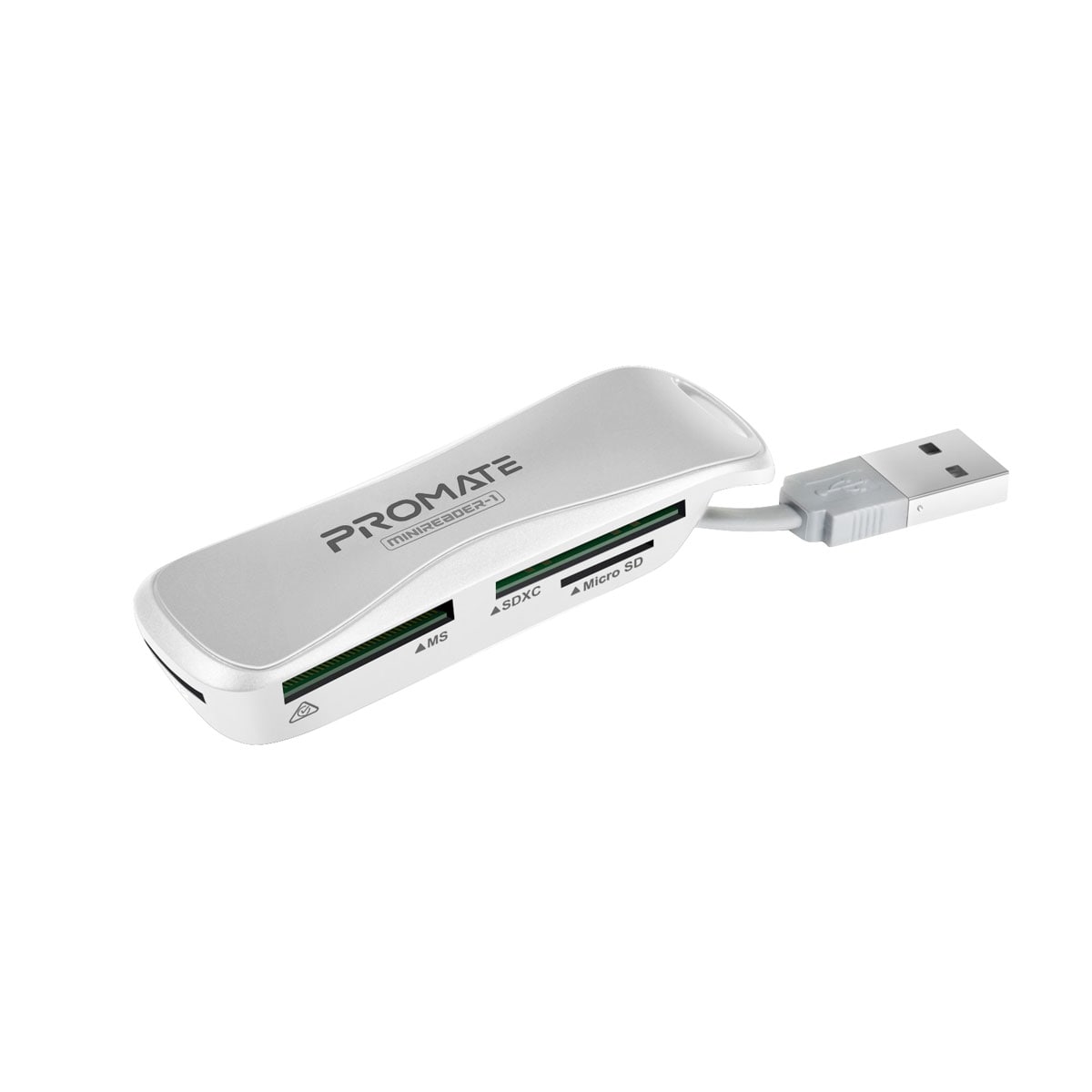 Buy Promate Multimedia Card Reader, Compact USB External Multi Memory ...