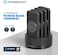 Powerology Upgraded 4 In 1 Wireless 10000mAh MagFit Powerbank Terminal, 4 Set Of Power Banks With Built In Type C &amp; Lighting Cable + 16 USB Ports, Charge Your Entire Family In One Go (Black)
