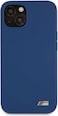 BMW Liquid Silicone Hard Metal Logo For iPhone 13 (6.1") - Blue