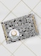 Lowha Decorative Acrylic Serving Tray With Gold Metal Handles And Group Shapes Design 20x30 cm