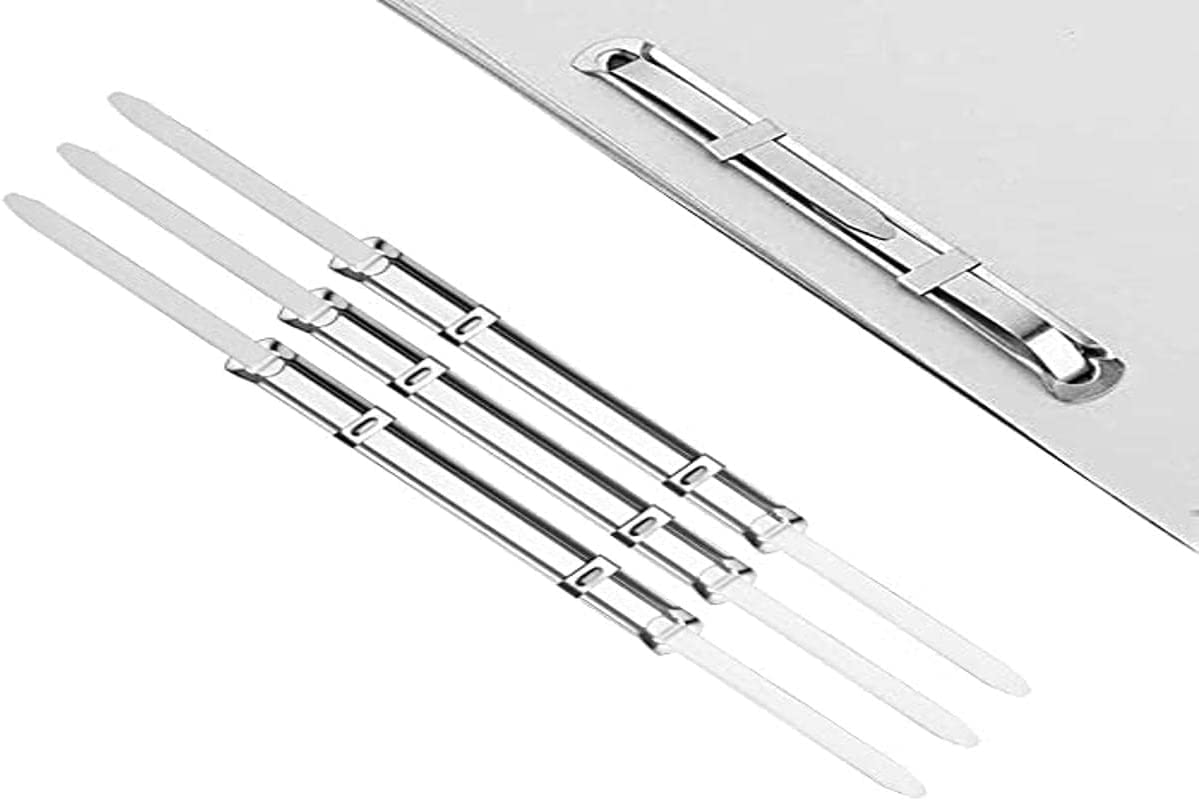 Buy [50 Pack] Metal File Fastener, 8 cm Prong Paper Fasteners with ...