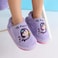 Milk&amp;Moo Little Mermaid Kids House Slippers, %100 Cotton Bath and House Slippers, Washable, Soft and Absorbent Towel Fabric, Non-Slip Sole, Elastic Band, 4-5 Years Old, Purple