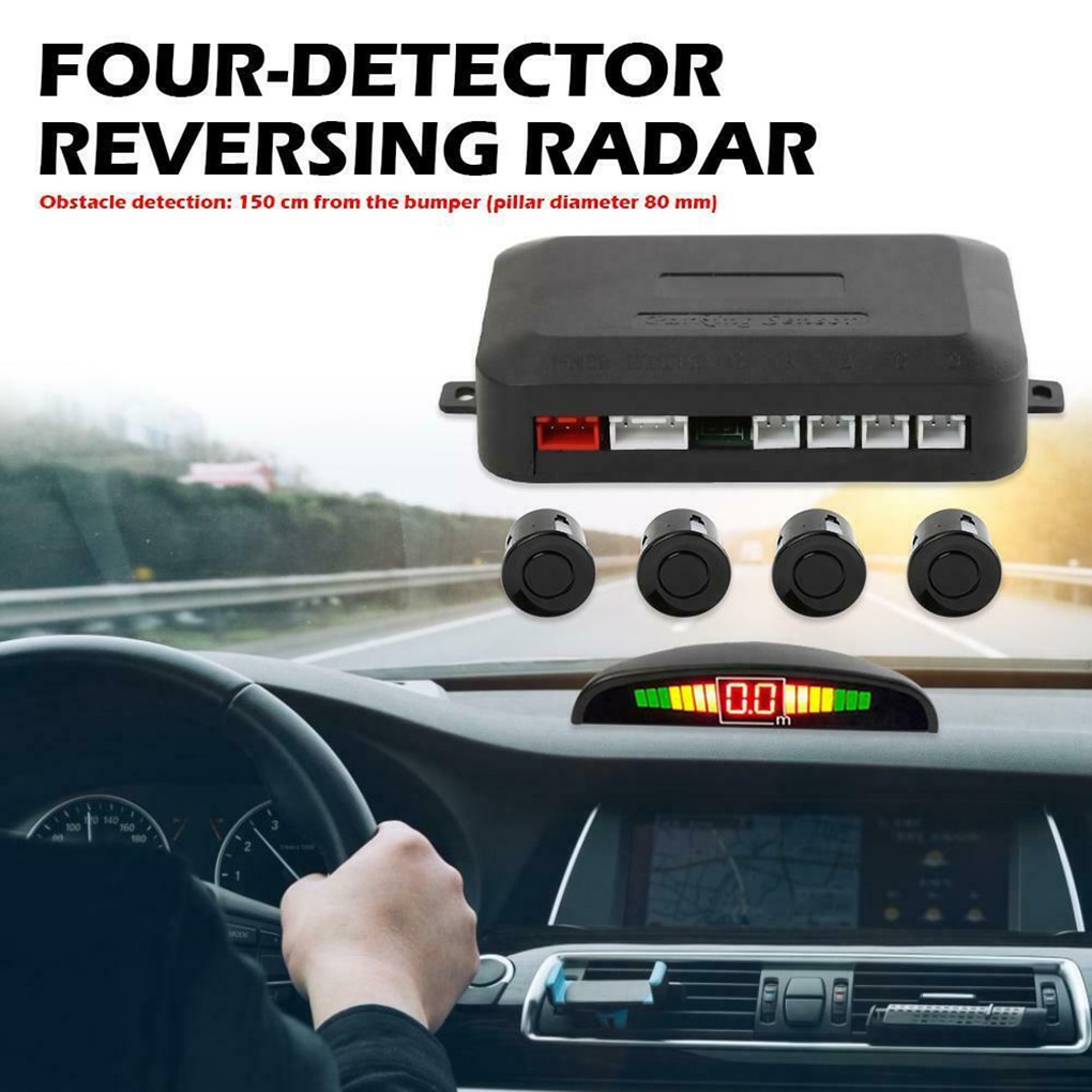 Buy Generic Rear View Car Reversing Radar Parking Sensor Kit Black ...