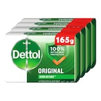 Buy Dettol Original Anti-Bacterial Bar Soap 165g Pack of 4 in UAE