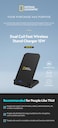 National Geographic Dual Coil Fast Wireless Stand Charger 15W - Black