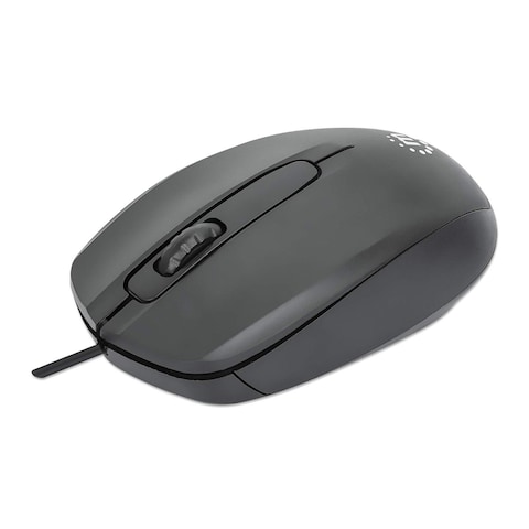 Manhattan 190190 Comfort II Wired Optical Mouse - Black