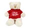 Caravaan, Supersoft, Cuddly Teddy Bear With Trendy Red Hoodie I Kinda Like You Size 38cm Ideal For Birthdays, Boys, Girls Parties Soft And Cuddly
