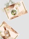 Lowha Decorative Acrylic Serving Tray With Gold Metal Handles And Light Color Design 20x30 cm