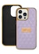 ONEGIF Design iPhone 14 Pro Case Premium Leather Case Cover with Card Slot Holder Purple