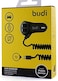 Budi 2 USB Car Charger With Coiled Samsung Micro-USB Cable M8J068M, 12Watt, 2.4Amp, 1.8M