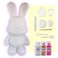 DIY MONEY SAVING COOL BUNNY (8.6 inch - 23 cm) ACRYLIC FLOW POUR PAINT SET COLORS:White, Gold, Fluorescent-Pink. Dubai Drip Arts and Crafts.