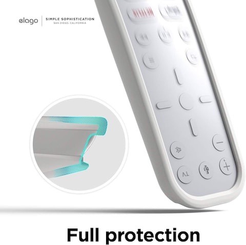 elago Silicone Remote Case Compatible with Playstation 5 Media Remote Cover Durable Silicone Construction, Slim and Ergonomic Design, Drop Protection - White