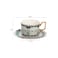 Unique Design Pattern Luxury Custom Drink Ceramic Coffee Tea Cup With Saucer