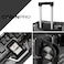 Cabinpro Lightweight Aluminum Frame Fashion Luggage Trolley Polycarbonate Hard Case Large Checked Luggage with 4 Quite 360&deg; Double Wheels CP001 Black