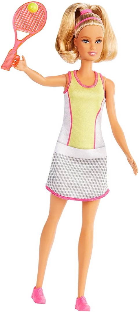 Barbie Blonde Tennis Player Doll with Chic Tennis Outfit