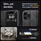 Spigen Wallet S Pro designed for iPhone 15 Pro case cover Premium Leather with Wrist Strap/Body Strap - Black