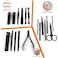 18 Pieces Professional Manicure Stainless Steel Pedicure Care Tool Set for Men Women Nail Clippers Manicure Set Pedicure Kit