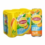 Buy Lipton Zero Sugar Peach Iced Tea 320ml Pack of 6 in UAE