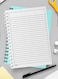 Lowha Spiral Notebook With 60 Sheets And Hard Paper Covers With Abstract Design, For Jotting Notes And Reminders, For Work, University, School