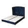 In House Oslo Velvet Bed Frame - Single - 200x100 cm - Dark Blue